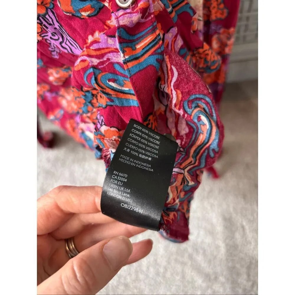 NWOT Maeve by Anthropologie Darla Printed Button-Down Blouse | Vibrant Artistic